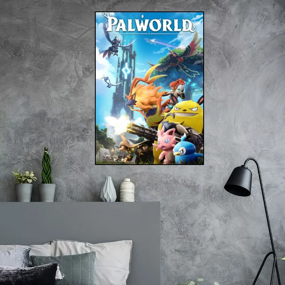 P Palworld Hot Game Poster Home Room Decor Aesthetic Art Wall Painting Stickers 11 - Palworld Gifts