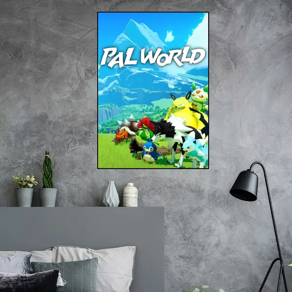 P Palworld Hot Game Poster Home Room Decor Aesthetic Art Wall Painting Stickers 12 - Palworld Gifts